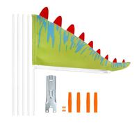Bike Flag - Dinosaur Tail Reflective Bicycle Decor, Kids Safety Accessory | Bicycle Tail Flag - Safety Decoration for Kids Cycling | Reflective Cartoon Design with Easy Mounting for Outdoor Riding
