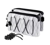 Bike Frame Bag, 4.72in Waterproof Cycling Seat Pack for Storage Use, Bicycle Gear Pouch with Secure Attachment Design, Carrying Bag for Commuting Biking Outdoor Phone