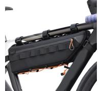 Bike Frame Bag - Compact Storage Pouch, Polyester Waterproof Organizer, Under Top Tube Bicycle Pack with Secure Strap Mount and Zipper Closure | Cycling Gear Holder for Mountain Road Commuting Travel