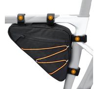 Bike Frame Storage - Bolsa para cuadro de bicicleta, bolsa para bicicleta con rayas reflectantes | Organizador de marco de bicicleta, bolsillo superior bajo el asiento, bolsa de almacenamiento para