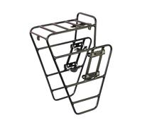 Bike Front Rack Soporte Portaequipaje Delantero Portabultos para Bicicleta Estante de Aluminio Ligero y Resistente con Montaje Multipunto Adecuado, Sin Bolsa de Red