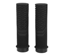 Bike Handlebar Grips Hard Wearing Single Lock On Antislip Increase Riding Safety Soft Resin Various Bikes (Negra)