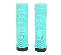 Bike Handlebar Grips Hard Wearing Single Lock On Antislip Increase Riding Safety Soft Resin Various Bikes (Azul)