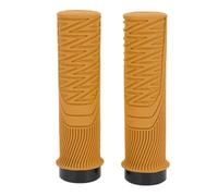 Bike Handlebar Grips Hard Wearing Single Lock On Antislip Increase Riding Safety Soft Resin Various Bikes (Marrón)
