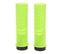 Bike Handlebar Grips Hard Wearing Single Lock On Antislip Increase Riding Safety Soft Resin Various Bikes (Verde)
