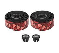 Bike Handlebar Skid Resistance Tape, Road Bicycle Handlebar Wrap, EVA Material Anti - Slip Shock Absorption Handle Bar Tapes with Fixing Straps, for Road Bike Cycling Comfort and S (naranja roja)