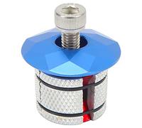 Bike Headset expansor STEM Top CAP aluminio premium aluminio aliado compresión estrella tuerca Forst Steer para Mountain Road bicicleta fibra de carbono aluminio hierro cabeza tubo (azul)