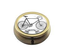Bike in The Street Custom Round BronzeBox Pocket 2.1 pulgadas - 3 compartimentosBox/Pastillero Bolsillo