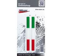 BIKE-label Pegatina 3D banderas de países Italia 2 piezas cada 120 x 10 mm 300001-NA