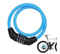 Bike Lock Cable, Heavy Duty Security, 25.59in Anti Theft Design, 4 Digit Combination Lock, Weatherproof Steel Core for Bicycles, Scooters, Gates, Skateboards, Fences, Mountain Cycling