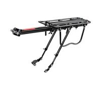 Bike Luggage Rack, Extendable Rear Rack with Quick Release and Tools, Universal Alloy Design for Cargo Gear Pannier Road Mountain Cycling Commuting, 25kg Capacity, Black