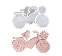Bike Mold - Bird Cycling Design, Three Dimensional Animal Shape, Non Stick Flexible Silicone, Creative Resin Casting Tool, Handcrafted Art Supply, Soap 4x4 Inch White Small Size
