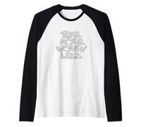 Bike More Worry Less Speed Line Design Camiseta Manga Raglan