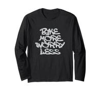 Bike More Worry Less Speed Line Design Manga Larga