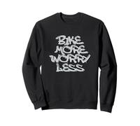 Bike More Worry Less Speed Line Design Sudadera