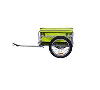 Bike Original - Remolque de bicicleta de playa - Aluminio plegable - Ruedas todoterreno de 20 pulgadas - Bolsa extraíble de gran capacidad - Carga máxima 60 kg - Fijación sobre eje rueda - Reflectores