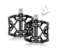 Bike Pedals, MTB Flat Pedals CNC Aluminum Body Platform Diameter 9/16 Inch for MTB Cycling Road Bike