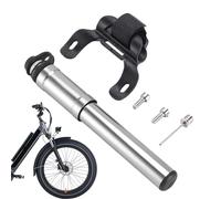 Bike Pump, 6.3x0.91x0.91 Inches Inflator with Top-Mounted Valve, Sturdy Aluminum Alloy Barrel, Portable Air Pump with Industrial Style, Tool for Motorcycles and Scooters