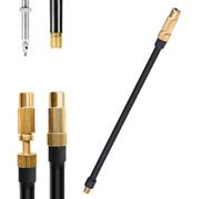 Bike Pump Hose - Double-Valve Air Inflator Hose, Leak-Proof Inflation Tire Adapter | Wide Fit Easy To Use For Beginners Professionals Truck SUV Motorcycle Road Trip Travelers Mechanics Sedans