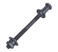 Bike Rear Hub Axle 145mm Steel Black Conical(145mm rearx1) | 145mm length, 3/8" thread, steel construction, black finish, fits loose bead drums