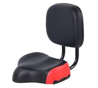Bike Seat Cushion, Ergonomic Wide Bicycles Saddle, PU Leather Shock Absorbing Backrest Seat with Soft Padding, Ideal para Mountain Road Ejercise Cycling Comfort, 11,81 x 9,45 pulgadas