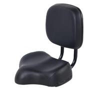 Bike Seat Cushion, Ergonomic Wide Bicycles Saddle, PU Leather Shock Absorbing Backrest Seat with Soft Padding, Ideal para Mountain Road Ejercise Cycling Comfort, 11,81 x 9,45 pulgadas