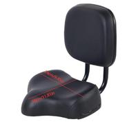 Bike Seat with Backrest - Wide Ergonomic Saddle Cushion, Padded Comfort Support Seat, Pressure Relief and Shock Absorption Cycling Experience System | For Men Women Mountain Road Exercise