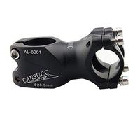 Bike Stem 25.4 × 60 mm FOMTOR montaña bicicleta manillar elevador de tallo Adecuado para Ciclismo de carretera mtb bmx (negro, aleación de aluminio)