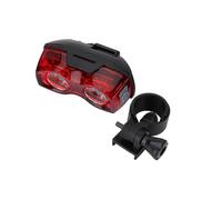 Bike Tail Light, Outdoor LED Bike Rear Lamp or Tail Warning Red Light Has 2 LED Lights,Powered by Two AAA Batteries and Energy-saving(Black)