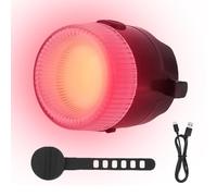 Bike Tail Light, Waterproof Cycling Safety Rear Lamp, 1.77x1.61x1.61 Inches USB Rechargeable Warning Light for Night Riding, Commuting, Road Biking and Outdoor Adventures