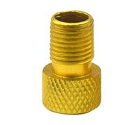 Bike Tire Adaptor, Tire Valve Converter, PortableSchrader Conversion Cap, Inner Tube Nozzle Adapter for Mountain or Road Bikes, French Valve Compatible Accessory, Gold