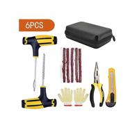 Bike Tire Punctures Repair Tool, Tyre Repair Rubber Sealing Strips Flat Tire Plug Tire Emergency Repair Tubeless Bike Tyre Repair Kit Plugger Tool