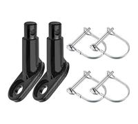 Bike Trailer Attachment, Trailer Part, Stainless Steel Lightweight Compact Easy Installation Secure Connection Reliable Heavy Duty, Hitch Parts for Camping Hiking Road-Trip Cycling, Black and Silver