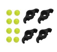 Bike Trainer Feet - Anti-Skid Rocker Plate, 4X Stabilizer Pads, 8 Pack Tenis Ball Accessories | Indoor Exercise Home Gym Equipment, Shock Absorbing Tool for Cycling Workout Fitness