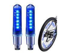 Bike Valve Stem Light 2 Vibration Sensing Cycling Tire Colorful Lamp | Bike Wheel LED Lamp for Women Men Bikers Commuting Group Rides Camping Long Tours City Riding