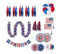 Bike Wheel Spoke Decorations - Red White Blue Patriotic Banners Kit | Cart Decor for 4th of July Event Independence Day Gathering Memorial Day Party Scooter Decorations Red White Blue Patriotic