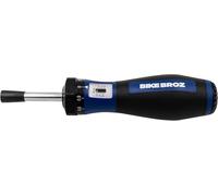 BikeBroz 81664 - Llave dinamométrica para reparación de bicicletas (1/4 pulgadas, destornillador de par de torsión con soporte para puntas y traje derecho, 1-6 Nm, Spencer Screwtorque) | 70001