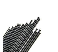 BIKECO 12 radios de bicicleta de 14 G/14 K, radios rectos negros de acero inoxidable, cuerpo redondo, ruedas de bicicleta de 2 mm, radios con pezones de cobre (295 mm)