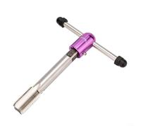 BikeCrankArm - Kit de reparación de roscas para lado izquierdo y derecho, juego de grifos 9/16 para bicicleta, pedal, reparación de rosca, construcción de acero, color plateado con mango más largo