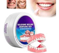 Bikenda Juego de esquís de silicona, juego de silicona para la dentura, kit de silicona para la dentura, kit de relé de silicona suave, silicona para un ajuste perfecto, sonrisa de confianza (1