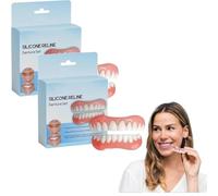 Bikenda Silicone Reline Denture Set,Denture Repair Kit,Soft Denture Reline Kit,Denture Silicone Reline Kit,Veneers Snap In Teeth Teeth Comfort Fit (2pcs)