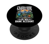 Bikepacking Lighter Than My Gear Is My Bank Account PopSockets PopGrip Adhesivo