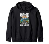 Bikepacking Lighter Than My Gear Is My Bank Account Sudadera con Capucha