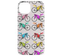 Bikepacking Patrón de bicicleta colorido Ciclo turismo Carcasa para iPhone 15 Plus