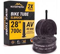 BikePeak Elbrock Urban - Juego de 2 cámaras de Aire para Bicicleta (28 Pulgadas, AV-40 mm, 28/47-622/635, 2 Unidades)