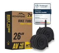BikePeak Monty Fudgy - Juego de 2 cámaras de Aire para Bicicleta (26 Pulgadas, AV-40 mm, Monty Fudgy 40/62-559, 2 Unidades)