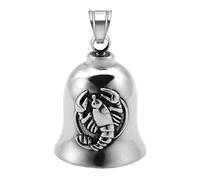 Biker Bell for Motorcycle, Riding Bell Lucky Biker Charm, Motorcycle Pendant Accessories, Motorcycle Drive Safe Pendant Accessories for Christmas, Birthday, Holiday, Unique Gift for Bikers