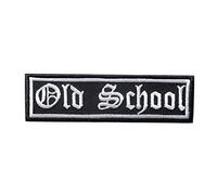 Biker Cotizar Frase Old School - Parches Termoadhesivos Bordados Aplique Ropa, Tamaño: 9 x 2,5 cm