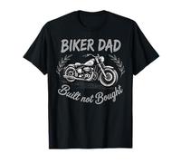 Biker Dad Built Not Bought Motocicleta Día del Padre Garaje Camiseta