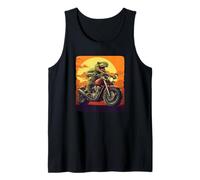 Biker Dinosaur ama la motocicleta para niños y niñas Camiseta sin Mangas